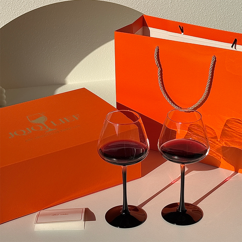 欧式葡萄酒杯礼盒装玻璃红酒杯高档精美送礼勃艮第ins轻奢大肚杯