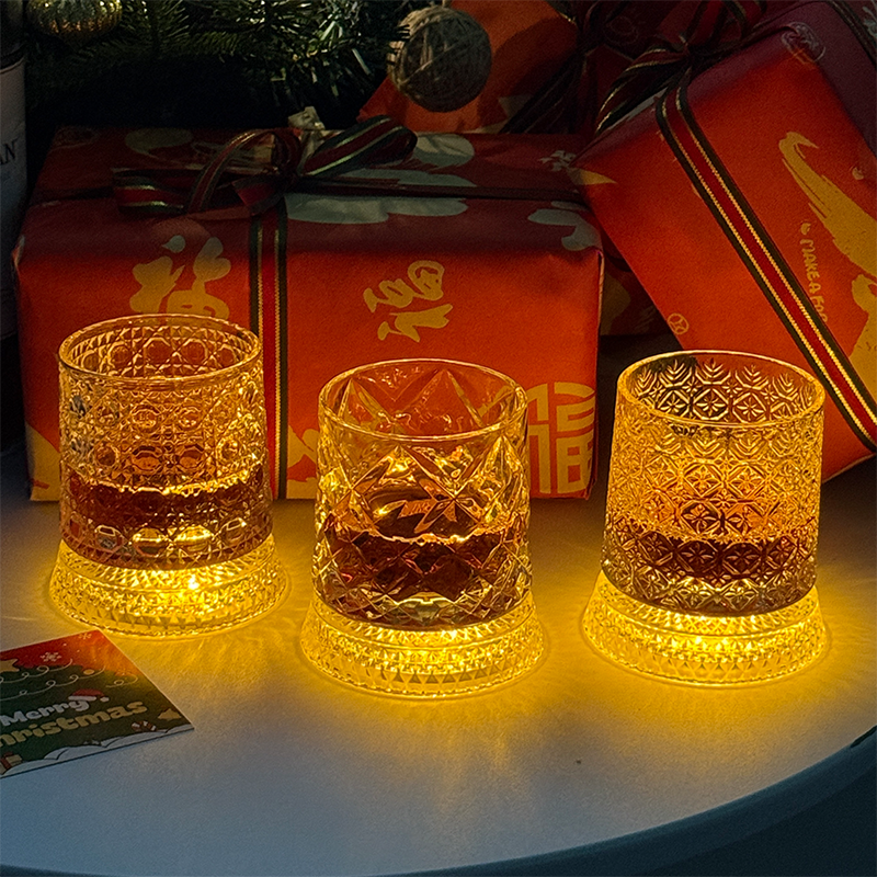 【圣诞包装】新年礼物高颜值小众创意不倒翁旋转酒杯威士忌杯子