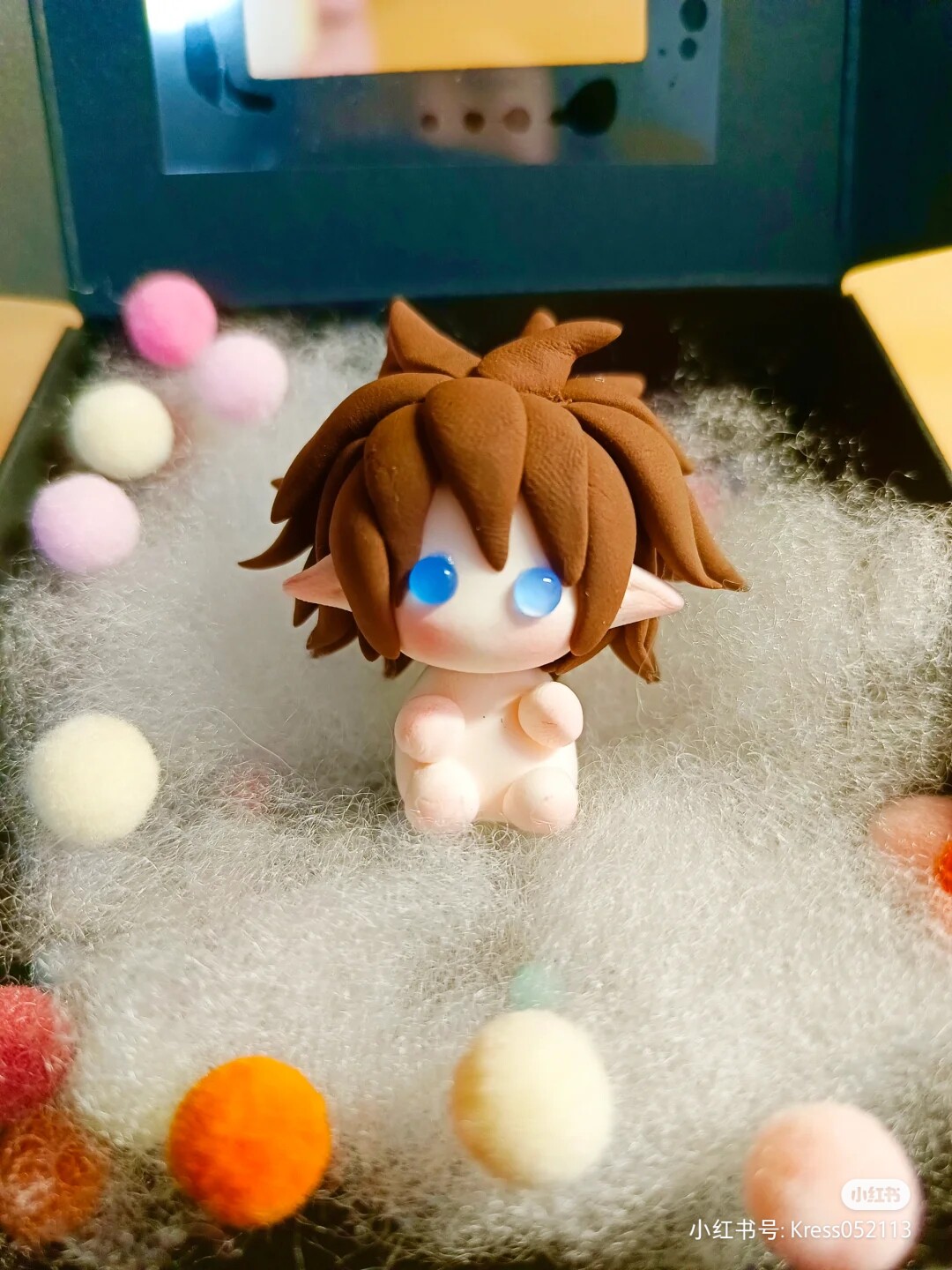 手工粘土迷你小鼻嘎凹凸世界安迷修小手办小豆丁玩偶摆件