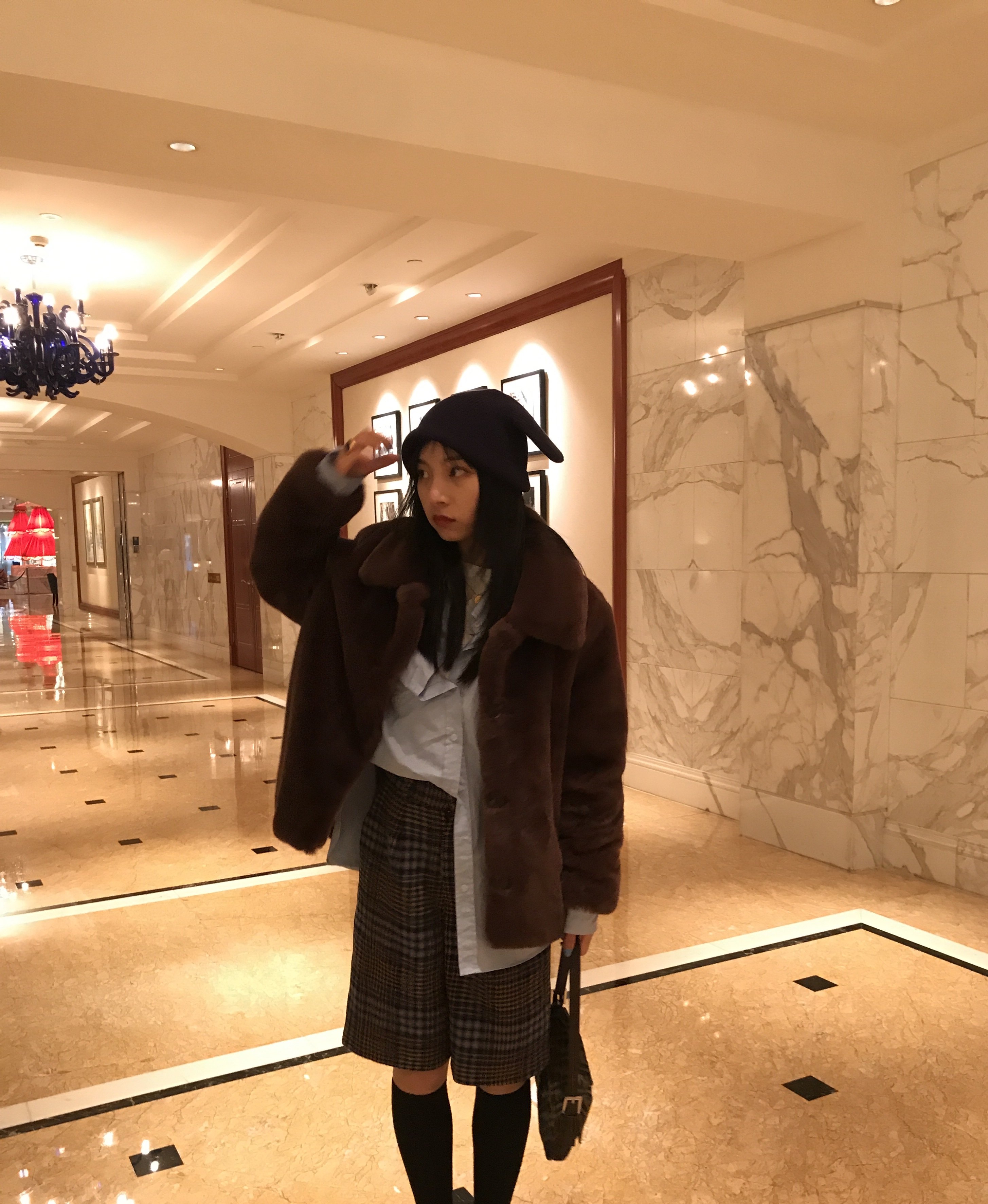 ZHANG HEIHEI*张黑黑 毛呢料格子短裤 低调的秋冬！质感up气质款
