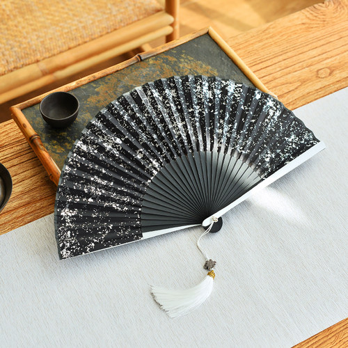 洒金随身日式中国风折扇洒金