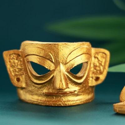 黄金面具冰箱贴金沙博物馆正品