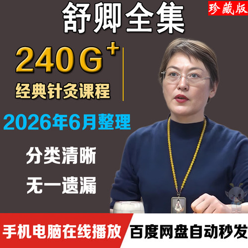 舒卿中医全集视频课程艾灸教程课件资料69种疑难杂症舒氏针灸全套