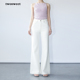 垂感梨形百搭长裤 超级裤 四面弹直筒微喇牛仔裤 白色防透UP 神系列