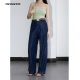 透气垂感休闲裤 复古显瘦宽松直筒牛仔裤 特笈100%天丝 twosweet