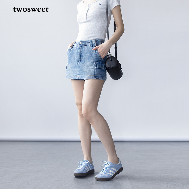 twosweetA字千禧辣妹低腰裙裤