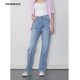 twosweet 中高腰直筒全棉牛仔长裤 品质在线 浅蓝90S秀场复古美式
