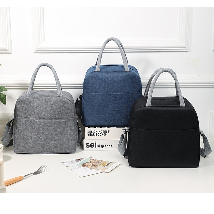 上班族带饭午餐包加厚铝箔保温袋斜挎饭盒包便携便当包小拎包