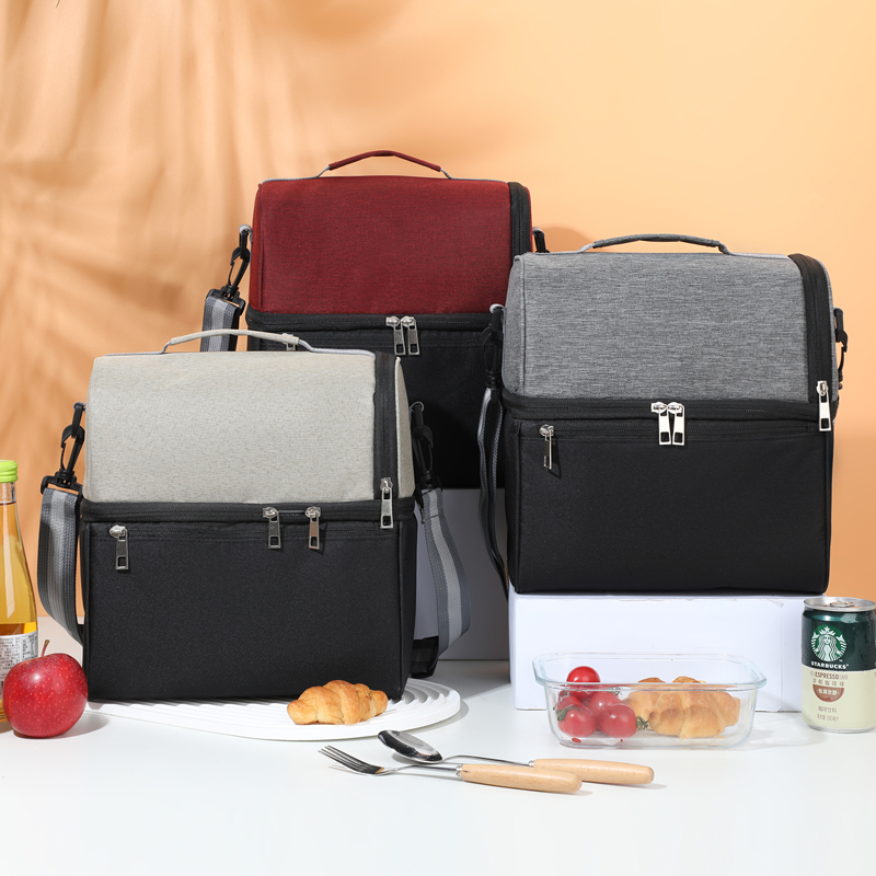 新款大容量便当包单肩防油污简约