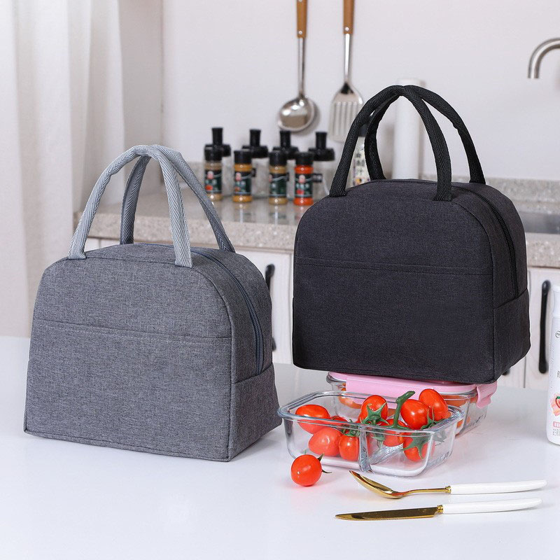 简约阳离子便当包加厚野餐包学生午餐包便当袋收纳袋手提袋保温包