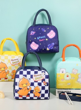 新款卡通保温袋加厚铝箔便当手提包学生上班族带饭餐包防水大容量