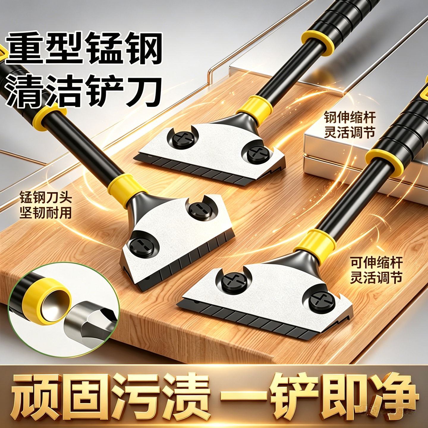 超硬锰钢开荒保洁刮铲图片