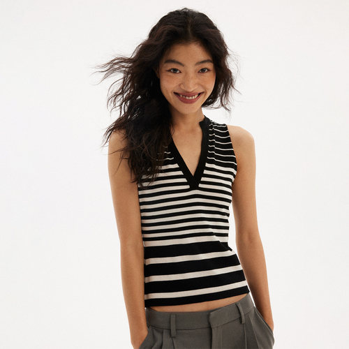 597c原创气质V领吊带背心女清薄