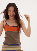 597c原创拼色纯棉吊带背心女内搭外穿家居夏日凉爽吸汗遮副乳无袖