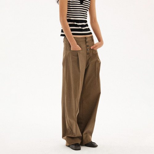 597c原创廓形弯刀裤夏季薄款显瘦