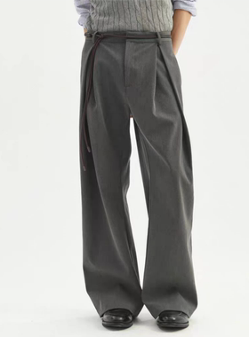 Stay the Night立体工字褶A字廓形弯刀TR西裤通勤休闲裤