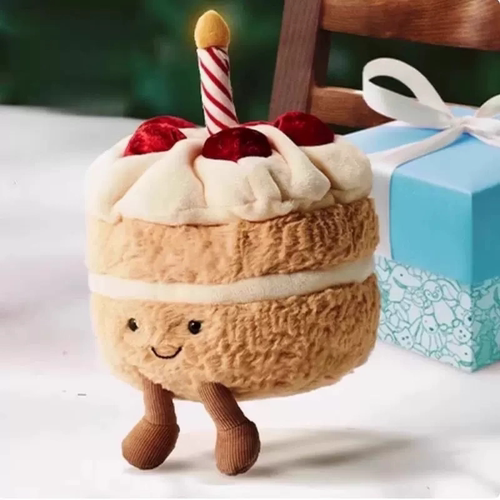 英国Jellycat草莓生日蛋糕玩偶公仔毛绒玩具可爱娃娃儿童陪伴礼物