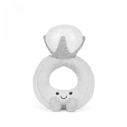 英国Jellycat趣味钻石戒指毛绒玩具安抚玩偶柔软公仔娃娃节日礼物