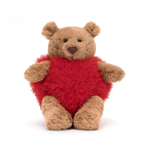 英国Jellycat巴塞罗熊爱心装巴熊玩偶毛绒玩具情人节生日新年礼物