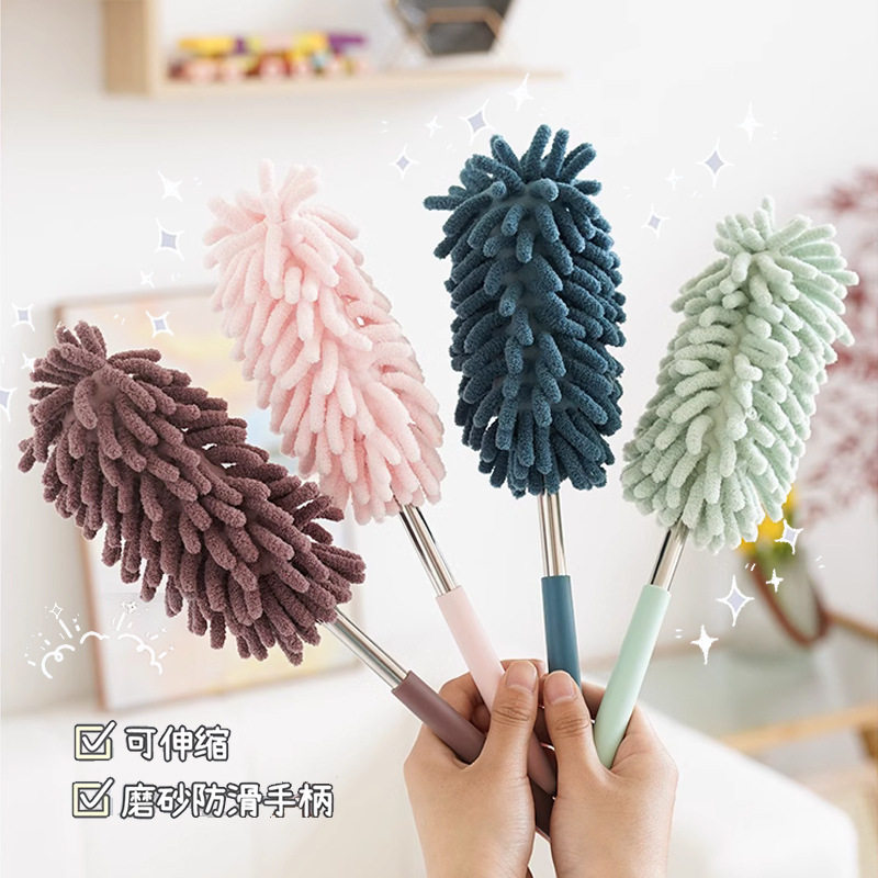 床底清扫神器擦柜子吊顶清洁鸡毛掸子除尘扫灰家用伸缩杆子可弯折