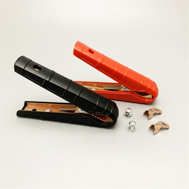 汽车应急启动电源夹子搭火线充电连接线蓄电池纯铜加厚电瓶夹单个