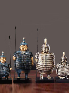 兵马俑国潮风书桌历史人物工艺品
