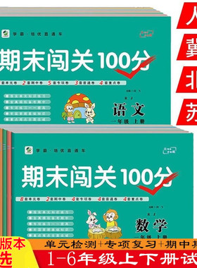 小学一年级试卷测试卷三四五六二年级上册下册语文数学人教版北师大版冀教版苏教版同步训练期中期末闯关100分专项练习册单元卷子