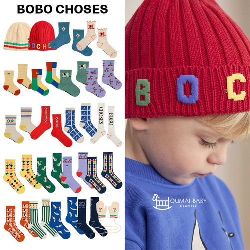 bobochoses秋冬儿童成人中筒袜