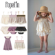 popelin25春夏新款 女孩小童碎花吊带花边上衣花苞短裤 连衣裙子5