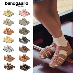 兔子鞋bundgaard夏季新款小宝宝男女儿童魔术贴包头运动皮鞋凉鞋