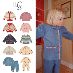 floess25秋冬宝宝男女童上衣衬衣开衫外套夹克马甲长裤背带裙子5Z