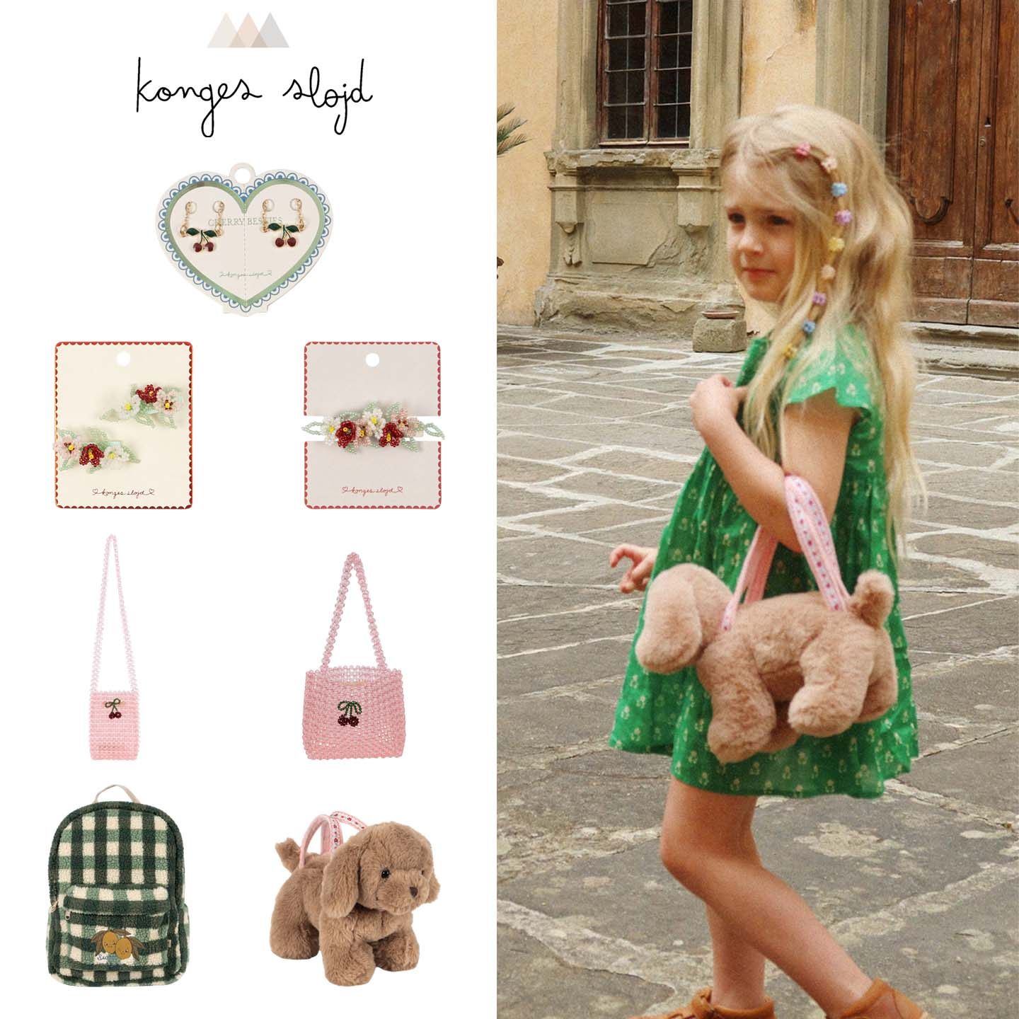 Konges slojd26春夏新款女童甜美花朵发卡头饰小狗玩偶包包手提包,童装/婴儿装/亲子装,发饰,淘宝优惠券,粉丝福利购,淘宝优惠卷