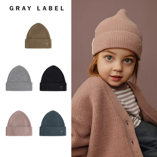 荷兰Gray 小宝宝男女童日常纯色针织帽子 Label25秋冬新款