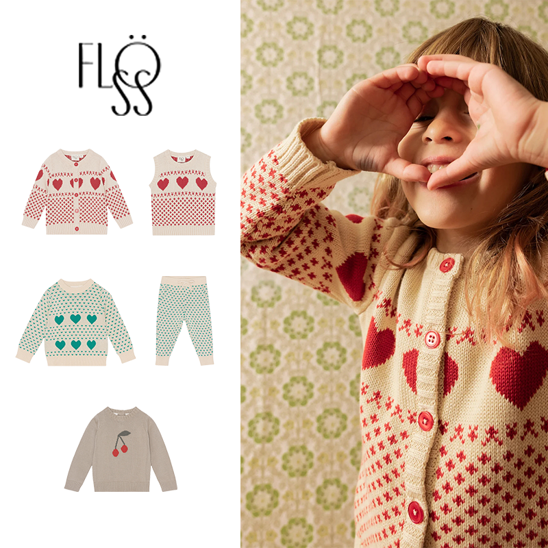 丹麦floess套头毛线上衣