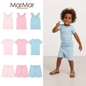 Marmar25夏季 子5Z T恤上衣背心短裤 新款 宝宝男女小童纯色柔软短袖