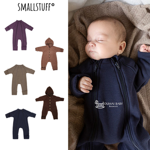 Smallstuff秋冬新款新生婴儿宝宝男女小童羊毛连体衣外出服抱抱服