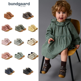 兔子鞋bundgaard婴儿宝宝魔术贴软底皮单鞋男女小童鞋防滑学步鞋