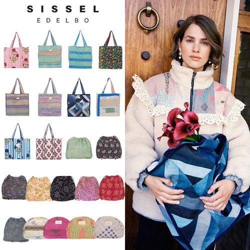 Sissel Edelbo新款时尚洋气复古刺绣大容量化妆包旅行包手提包包