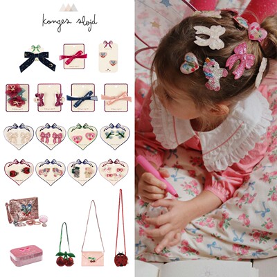 可爱卡通女孩发夹头饰礼盒包包