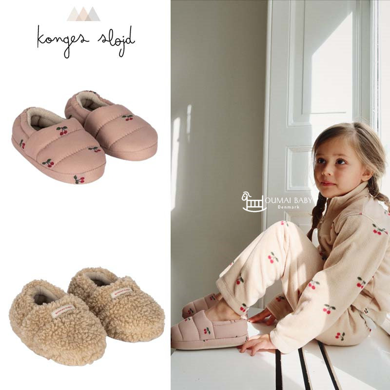 konges slojd25秋冬款男女小宝宝儿童防滑保暖轻便室内鞋毛绒鞋子