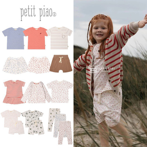 Petit piao24夏新款婴儿宝宝男女小童短袖短裤连衣裙半裙长裤子5