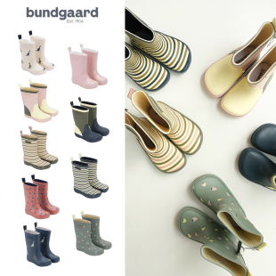 丹麦bundgaard春夏新款宝宝男女中小儿童雨鞋纯色防滑中筒雨靴子