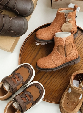 丹麦bisgaard婴儿宝宝男女小童冬季加绒马丁靴保暖皮靴儿童皮鞋4Z