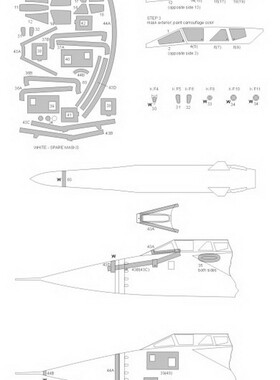 NWA-M0750米格31BM战斗机KH-47M2导弹1/48模型专家级喷涂遮盖配HB