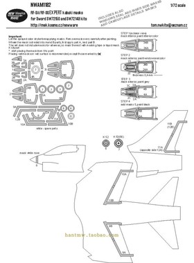 NWA-M1182 RF-8A/RF-8G侦察机1/72专家版遮盖配SWORD72149/72150