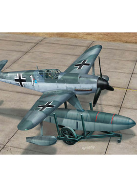 AAM4813二战德国Bf.109W-2试验水上战斗机1/48塑料拼装飞机模型
