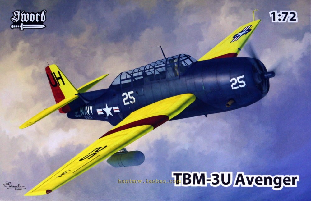 TBM-3U复仇者轰炸机1/72拼装模型