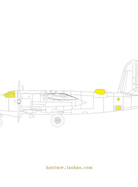 牛魔王EX1045 B-26B轰炸机1/48拼装模型分色喷涂双面遮盖纸配ICM