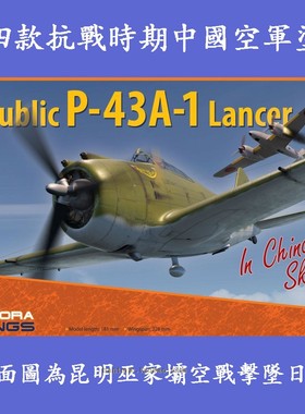 DOW-48032抗战时期中国空军P-43A-1战斗机1/48拼装飞机模型限量版