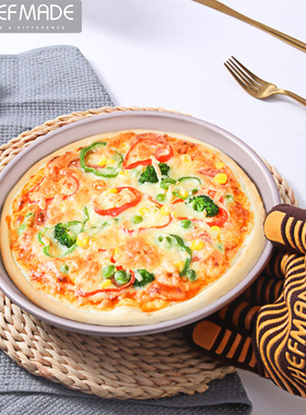 chefmade9寸派盘披萨盘模具不沾加深圆形烤盘家用烘焙模具pizza